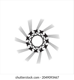 Spiral dynamic abstract vector background