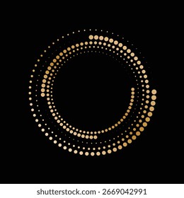 Pontos de tecnologia de ouro dinâmico espiral