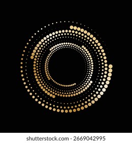 Pontos de tecnologia de ouro dinâmico espiral