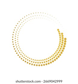 Puntos de tecnología dorada dinámica en espiral