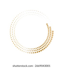 Puntos de tecnología dorada dinámica en espiral
