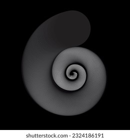 Spiral dynamic vector. Abstract geometric 
