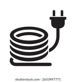 Spiral Electrical Cable Vector Illustration