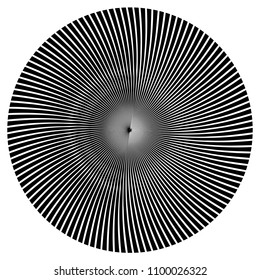 Spiral element. Abstract swirl, twirl isolated on white