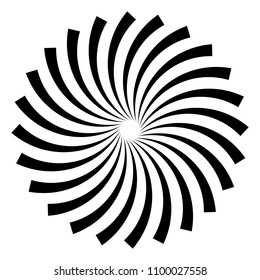 Spiral element. Abstract swirl, twirl isolated on white