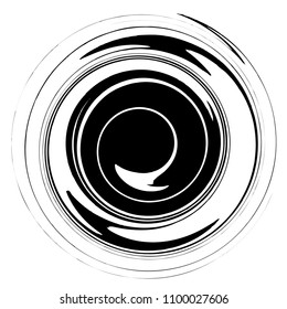 Spiral element. Abstract swirl, twirl isolated on white