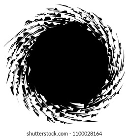 Spiral element. Abstract swirl, twirl isolated on white
