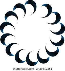 Spiral element. Abstract swirl, twirl isolated on white.