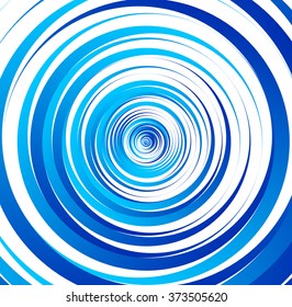 Spiral element, concentric circles with brush strokes