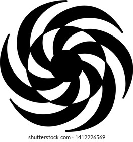 Spiral element icon in Op Art style