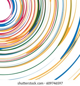 Spiral element, spiral pattern. Abstract geometric spiral, swirl element