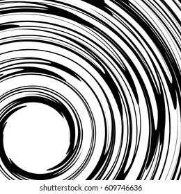 Spiral element, spiral pattern. Abstract geometric spiral, swirl element