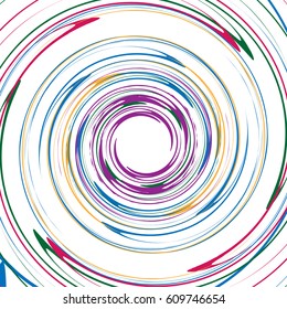 Spiral element, spiral pattern. Abstract geometric spiral, swirl element