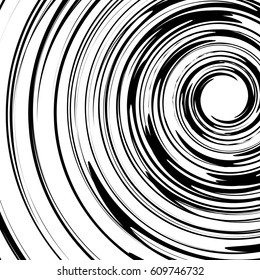 Spiral element, spiral pattern. Abstract geometric spiral, swirl element