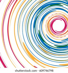 Spiral element, spiral pattern. Abstract geometric spiral, swirl element