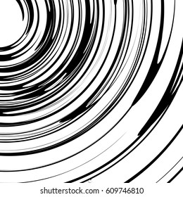 Spiral element, spiral pattern. Abstract geometric spiral, swirl element