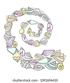 Spiral element of seashells.