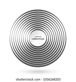 Spiral element vector illustration. Circles geometric element. Concentric backgrounds