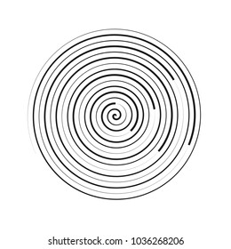 Spiral element vector illustration. Circles geometric element. Concentric backgrounds