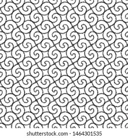 Spiral element vector illustration. Seamless pattern.
