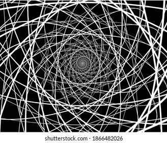 Spiral element vector illustration. Texture with wavy, billowy lines. Optical art background. Wave design black and white. Digital image with a psychedelic stripes. Vector illustration