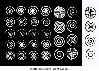 Spiral element vector set, spiral vector set