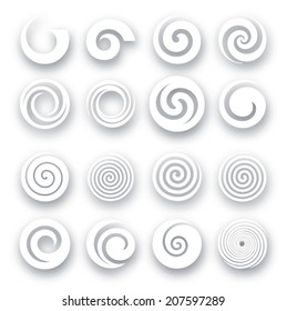 Spiral elements like paper