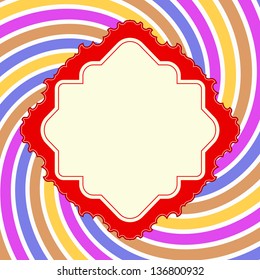 spiral festive background with ornate frame