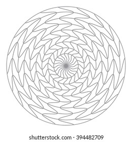 Spiral flat style, icon Grey Colour. Eps10