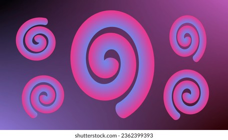 Spiral fluid shape vector ilustration, abstract background.