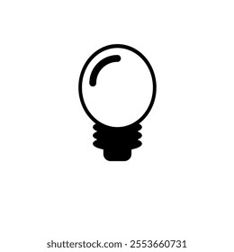 Spiral Fluorescent Eco Lightbulb Solid Flat Vector Icon Isolated on White Background.