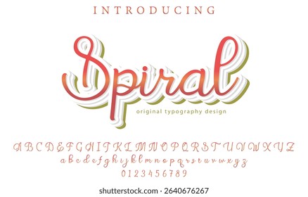 Spiral Font – Stylish Script Typeface with Bold Modern Brush Lettering