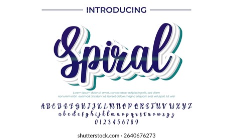 Spiral Font – Stylish Script Typeface with Bold Modern Brush Lettering