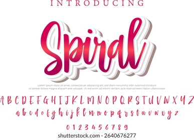 Spiral Font – Stylish Script Typeface with Bold Modern Brush Lettering
