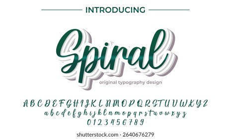 Spiral Font – Stylish Script Typeface with Bold Modern Brush Lettering