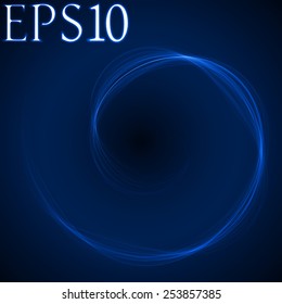 spiral formed energy waves (blue colored, soft spiral version)