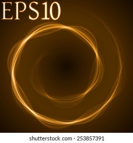 spiral formed energy waves (yellow colored, wide waves version)