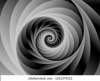 Spiral fractal background, spiral staircase effect