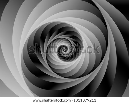 Spiral fractal background, spiral staircase effect
