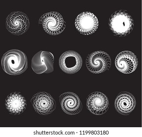 spiral fractals vector