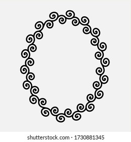 spiral frame vector design template