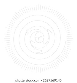 Spiral Galaxy Background Design with Twirling Light Beams Effect