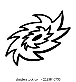 Icono de doodle de galaxia espiral en formato vector 