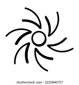 Spiral galaxy doodle icon in vector format 