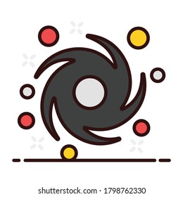Spiral Galaxy Icon In Modern Flat Style 