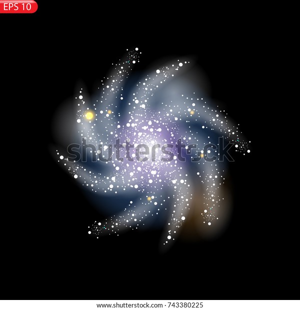 Spiral Galaxy Light Sun Stars Light Stock Vector (Royalty Free ...