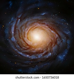 Spiral galaxy in outer space. Elements of this image furnished by NASA