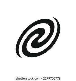 Spiral Galaxy Simple Black Icon Astronomy Symbol 