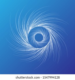 Spiralgalaxie-Hintergrund auf blauem Hintergrund