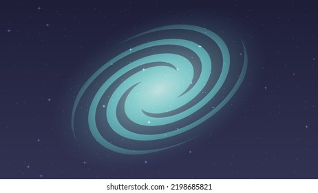 Spiral Galaxy with Stars Background. Space Background. Milkyway Galaxy. Andoromeda Galaxy. Vector Illustration.